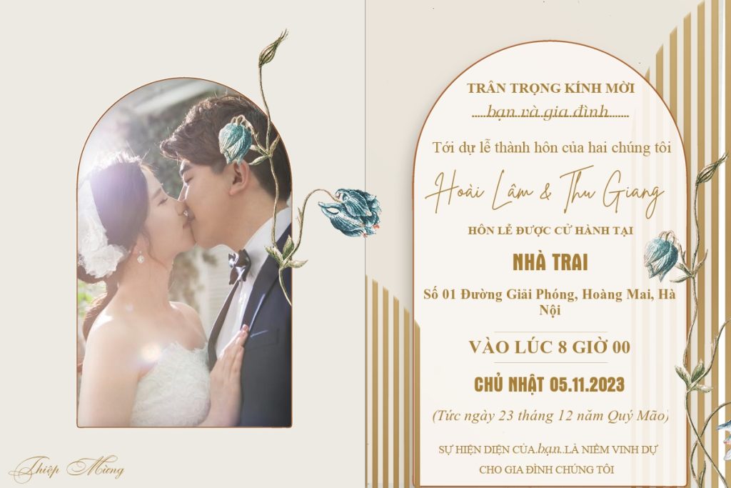 Các loại thiệp mời đám cưới Online