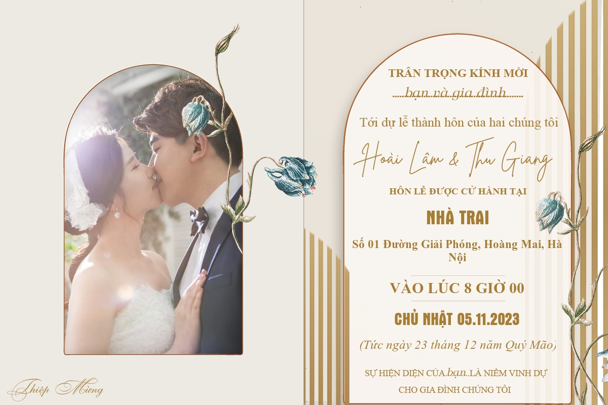 Các loại thiệp mời đám cưới Online