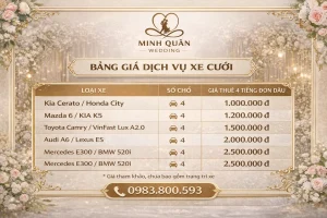 giá thuê xe đám cưới tại hà nội