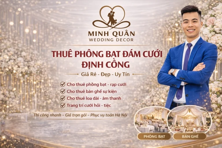 Cho thuê phông bạt đám cưới Định Công đẹp, giá rẻ #1