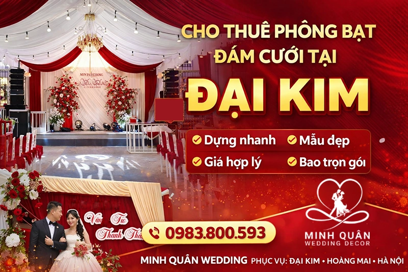cho thuê phông bạt đám cưới tại Đại Kim