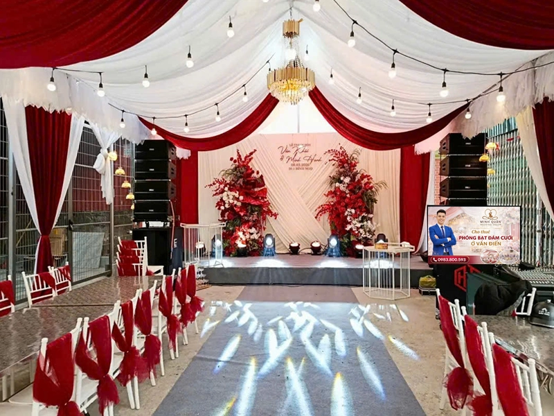 Nhu cầu thuê phông bạt đám cưới tại Văn Điển